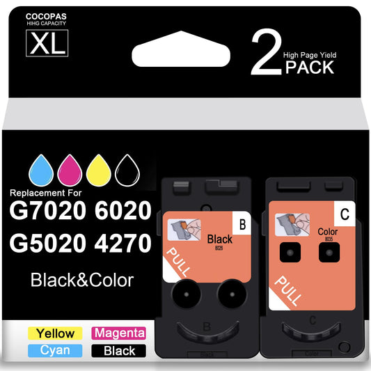 BH-20 CH-20 Print Head use for PIXMA G7020 G6020 G5020 G4270 G3260 G3262 G3270 G2260 G1230 G1220 Replacement Ink cartridges MegaTank Printer Head Set Remanufactured Combo Pack