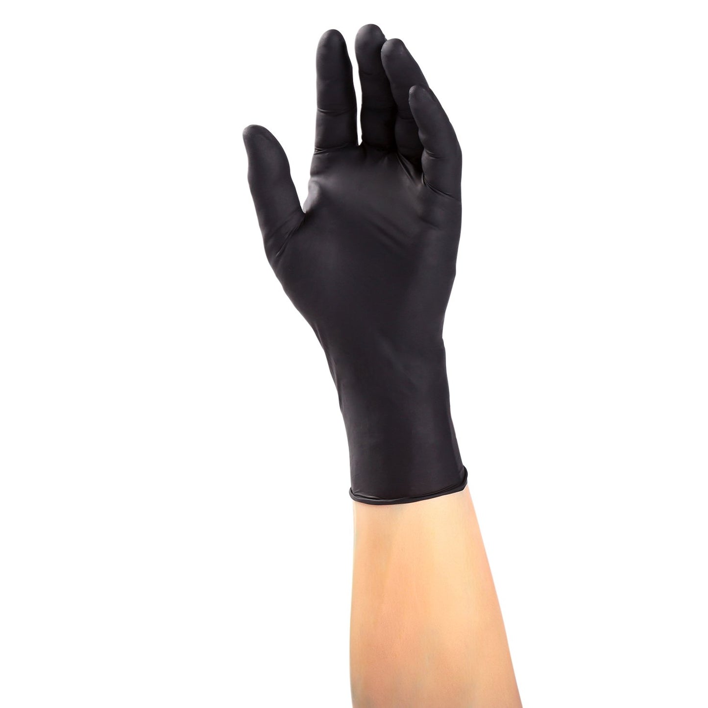 AmerCareRoyal Black Widow Nitrile Latex Free Disposable Gloves - Powder-Free, Exam Grade Gloves with Textured Grip - Large, Black, Case of 1000