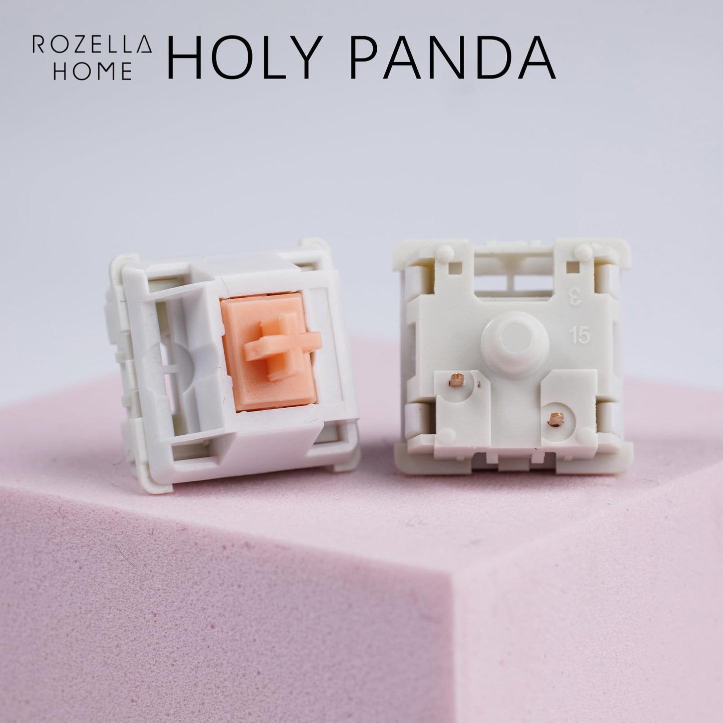 ROZELLA HOME Holy Panda Mechanical Keyboard Switch, 3Pin, 67g Extended Spring, Enhance Tactile Plate Mounted MX Switch(70 Pack)