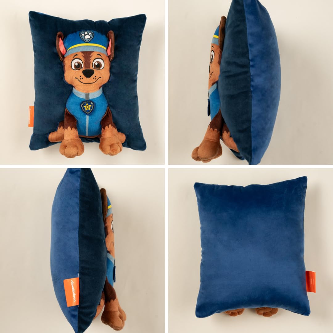 Franco Kids Super Plush Cozy (100% Officially Licensed Product) Snuggle Pillow, 11 in x 13 in, Paw Patrol-Chase