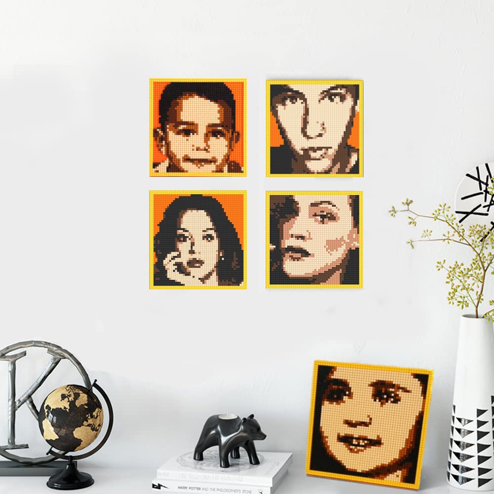 Amalia Personalized Mosaic Portrait Custom Building Kit for Adults Kids Micro Bricks Art Customized Your Own Photo Create Picture Unique Gift (Small/7.8"x7.8")