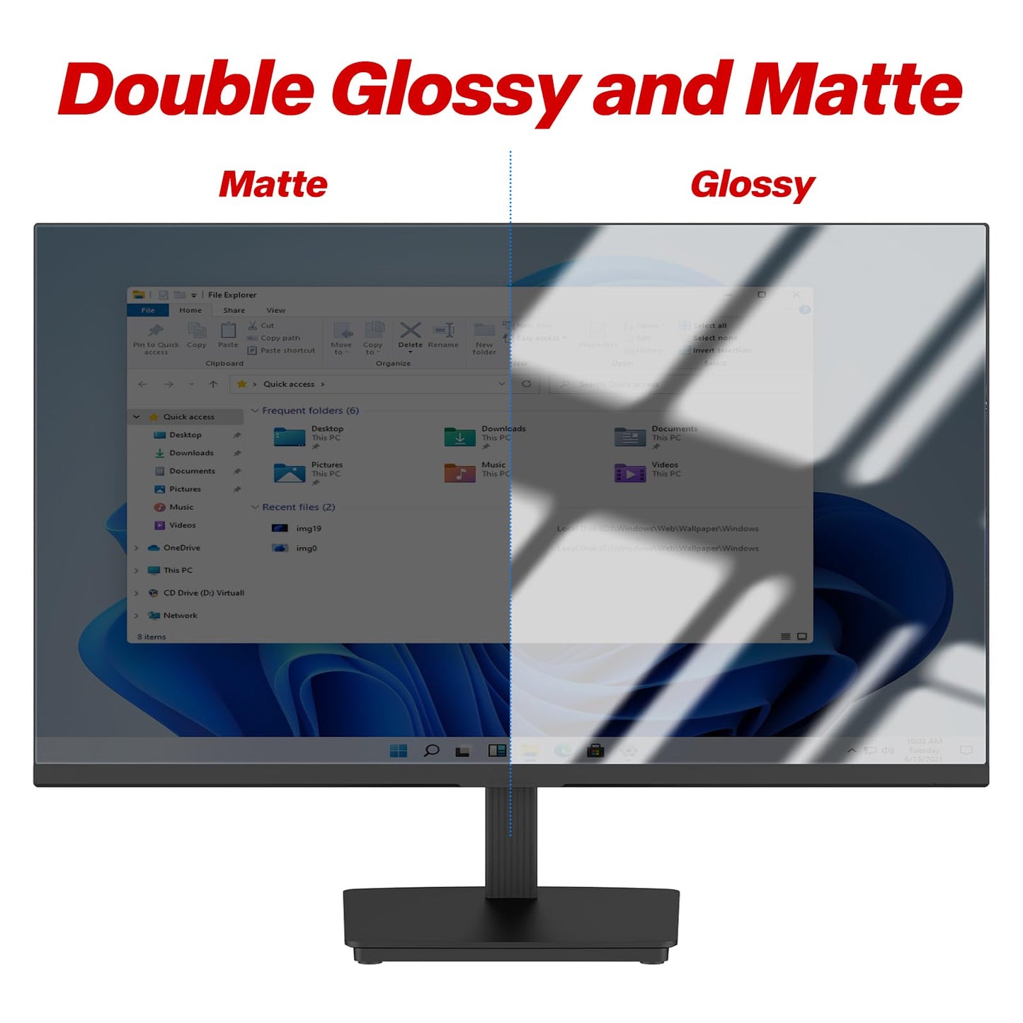 Ceydebne 24 Inch Privacy Screen for Monitor with 16:9 Widescreen Monitor Blue Light Screen Protector - Anti-Glare - Anti-Scratch Protector Film for Data Confidentiality Privacy Shield [2 Pack]