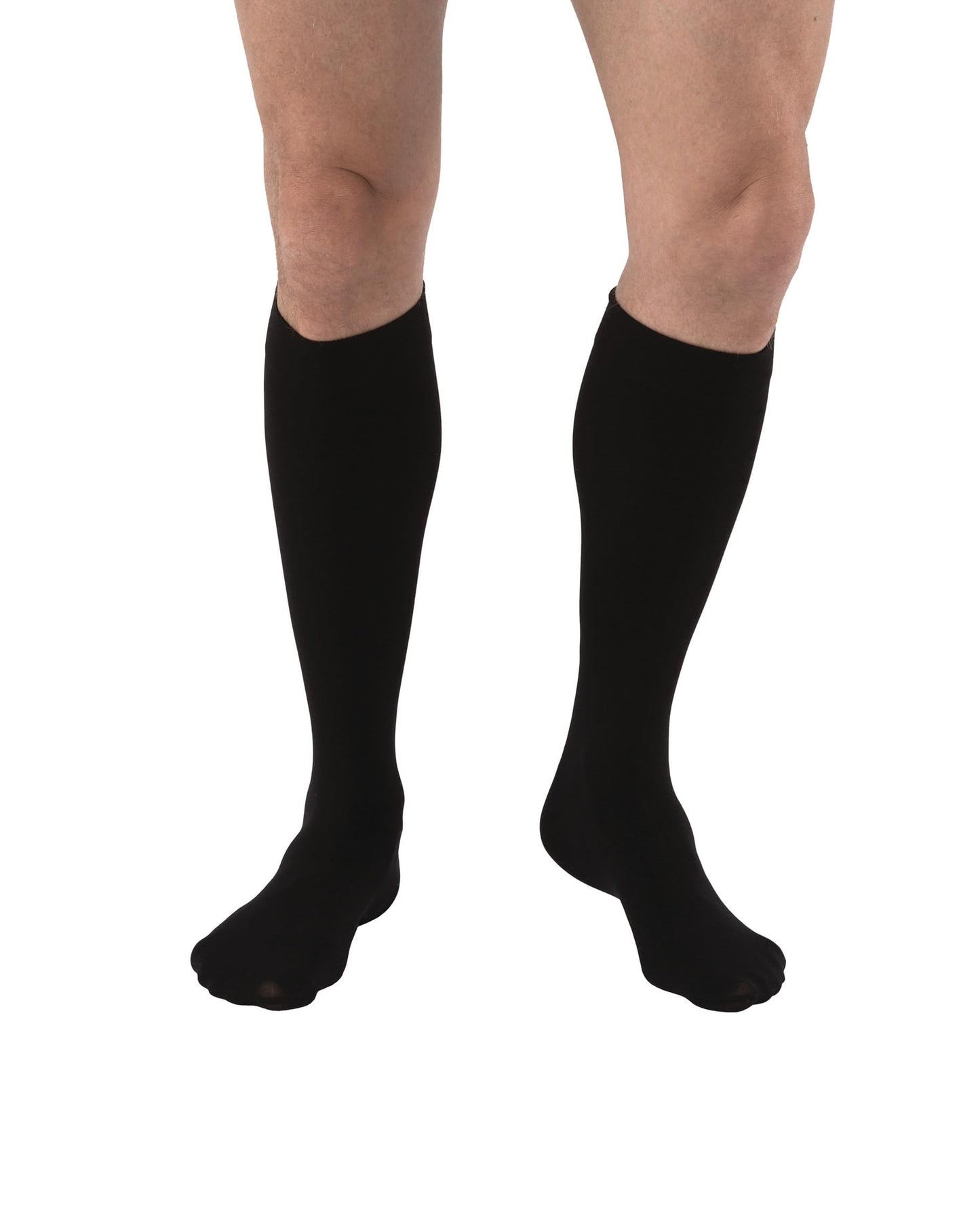 JOBST Relief Knee High Graduated Compression Socks 20-30mmHg - Comfortable Unisex Design - Closed Toe, Black, Large Full Calf