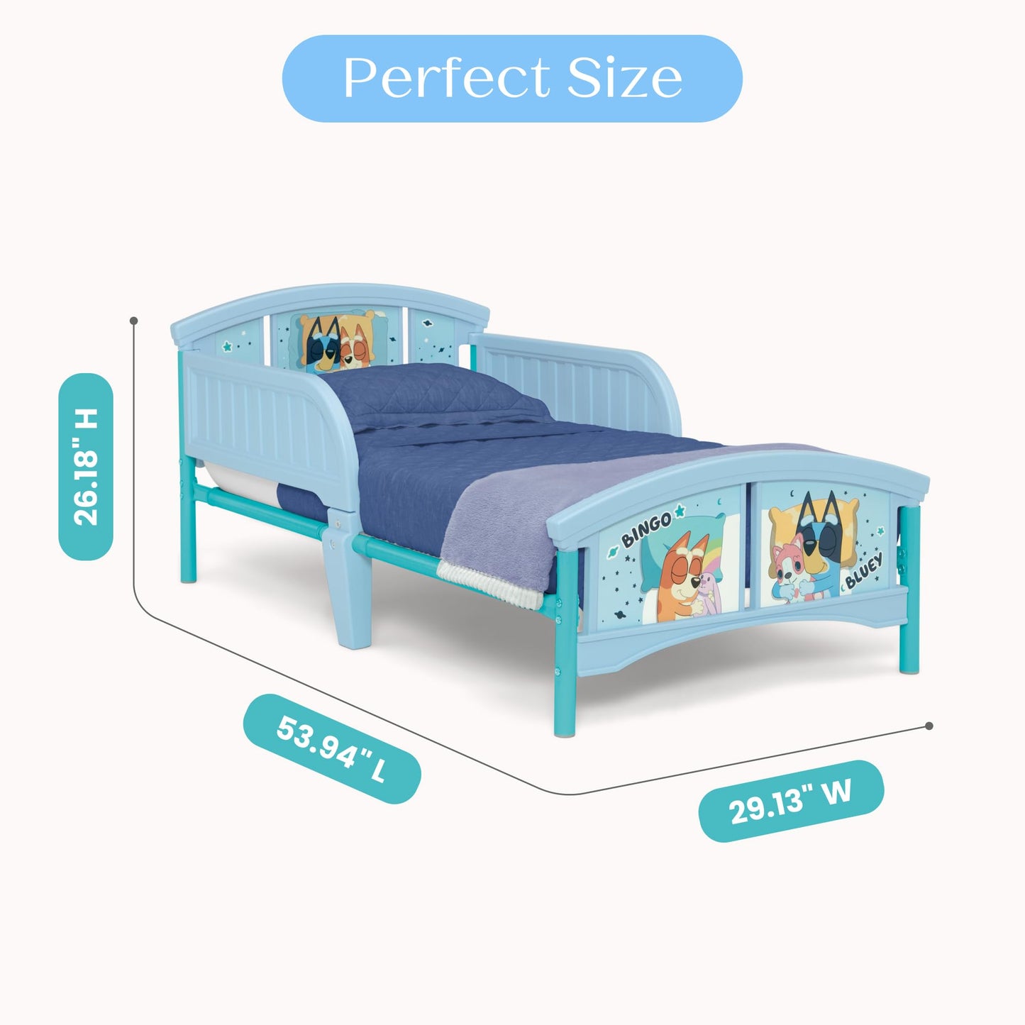 Delta Children Plastic Toddler Bed, Bluey