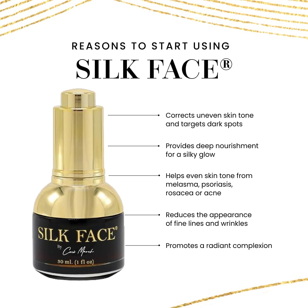 SILK FACE Elixir by Coco March for Fine Line Reduction, Luxurious Illumination, & Silky Radiance for Skin
