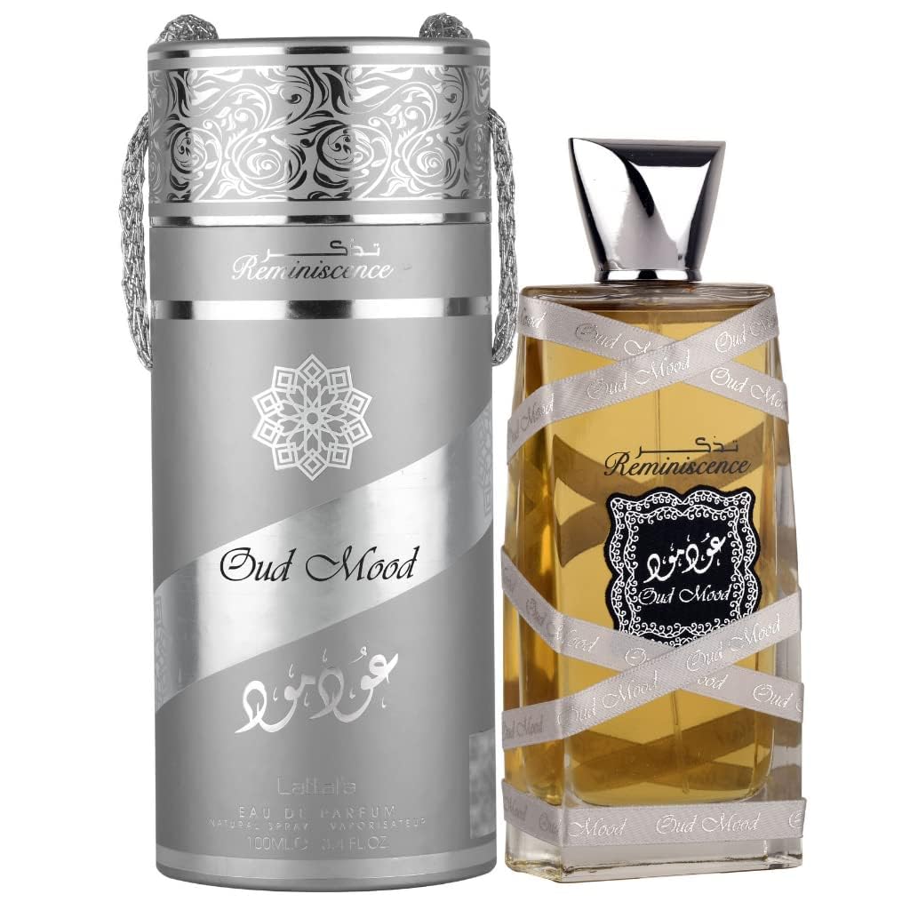 Lattafa for Unisex 4 Piece Eau de Parfum Gift Set (Oud Mood Elixir + Oud Mood Reminiscence + Oud Mood + Musk Mood) 3.4 Ounce/100 ml each