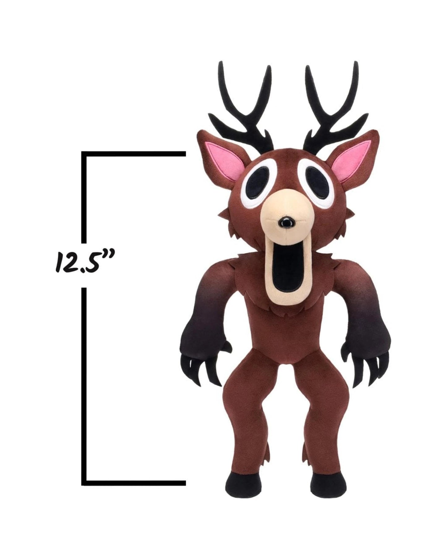 PhatMojo 99 Nights in The Forest — 12.5” Deluxe Plush — The Deer — Series 1 — Includes DLC Codes Redeemable on Roblox — Floppy Stuffed Animal Plush Toy — Officially Licensed