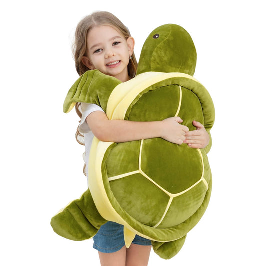 Dalmao 28" Big Sea Turtle Plush Huge Soft Plush Huge Ocean Green Turtle Plush Hugging Pillow for Kids Boys Girls Her Birthday Valentines Gift