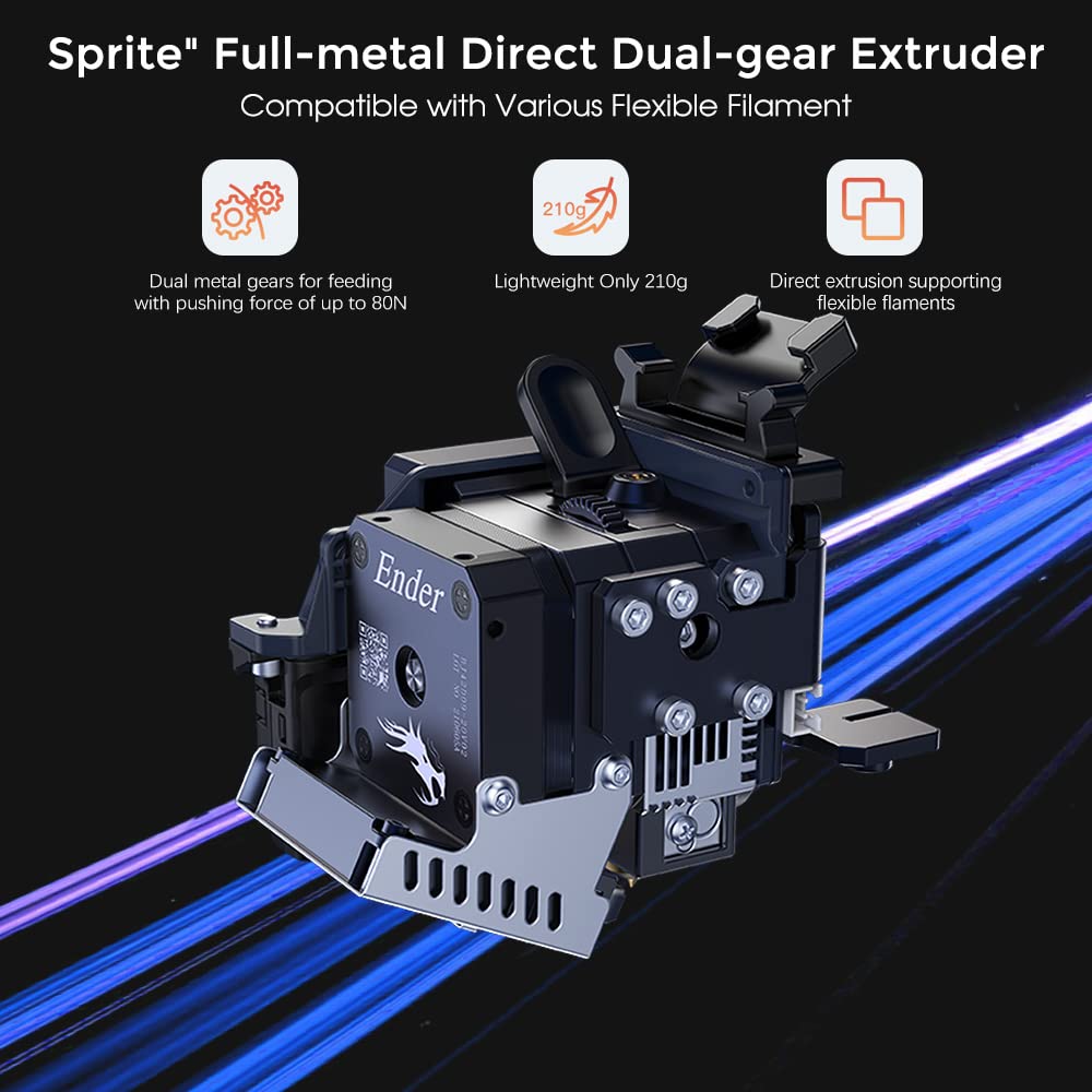 2024 New Version Creality Ender 3 S1 Pro with 200mm/s Printing Speed, Sprite Direct Extruder CR Touch Auto Leveling 300℃ High-Temp Print, Dual Z-axis Screw Build Volume 8.66x8.66x10.63 inch
