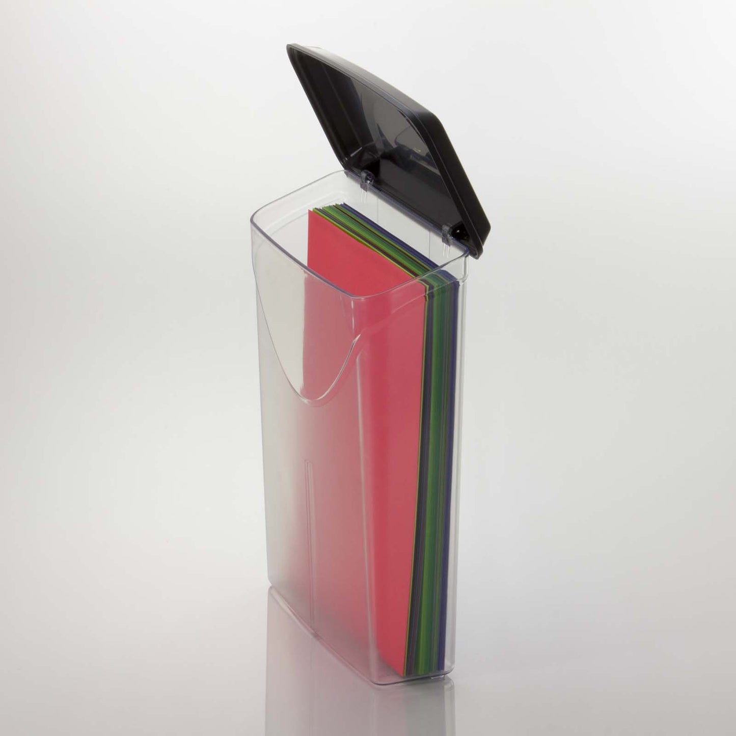 Officemate Outdoor Literature Holder, Holds 8 ½” x 11” Letter Size, Clear with Black Lid (23020)