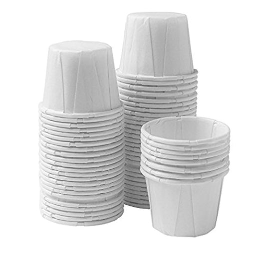 Disposable Paper Souffle Medicine Cups 3/4 oz [Pack of 2500] – (0.75 Ounce) Small Cups for Medication Distribution, Pills, Tasting, Condiments, Food and Dessert Serving