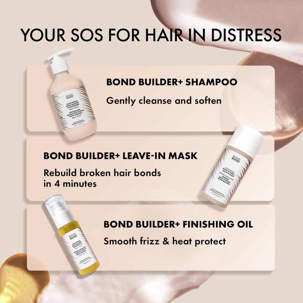BONDIBOOST Rapid Repair Bond Builder + Leave-In Hair Treatment for Dry Damaged Hair [3.38 fl oz], Strengthens & Restores + Advanced Hair Repair Solution for Healthier & Shinier Results