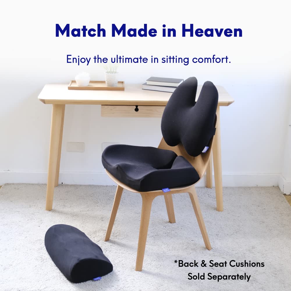 C CUSHION LAB Ergonomic Foot Rest for Under Desk - Patented Massage Ridge Design Memory Foam Foot Stool Pillow for Work, Home, Gaming, Computer, Office Chair - Footrest for Back and Hip Pain Relief