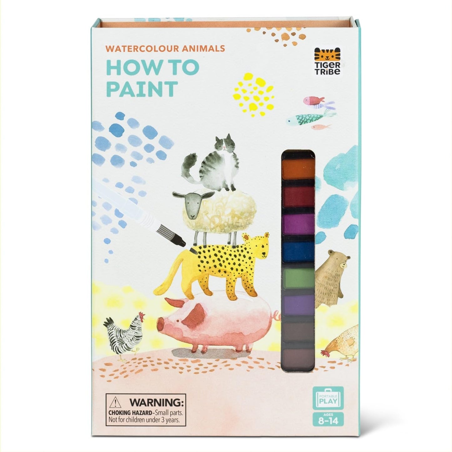 Tiger Tribe: How to Paint: Watercolor - Animals - Step-by-Step Guide Learning Techniques, 12 Watercolors & Brush, Painting, Kids & Tweens Ages 8+