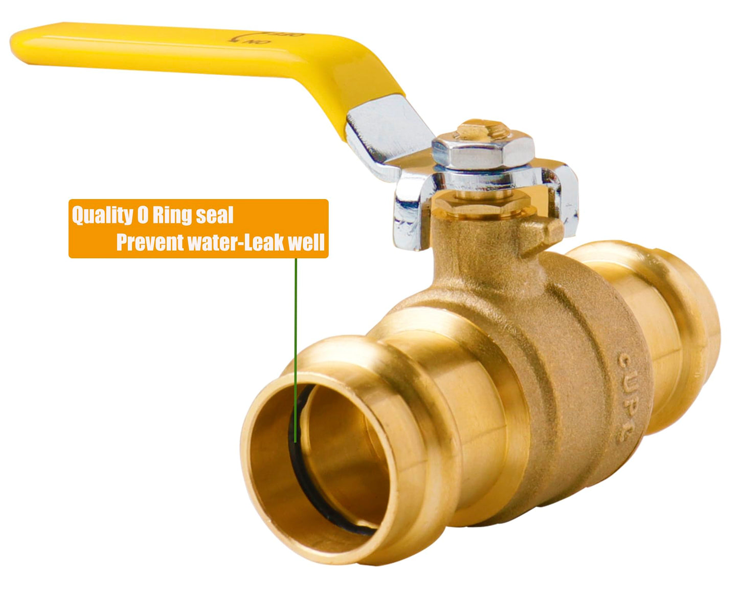 WHK 10 Pack 1/2" Press Propress Ball Valve Pro Press Ball Valve Fittings to Press into 1/2" Copper（Lead-Free,Pro Press Brass Ball Valve 1/2,10PCS)