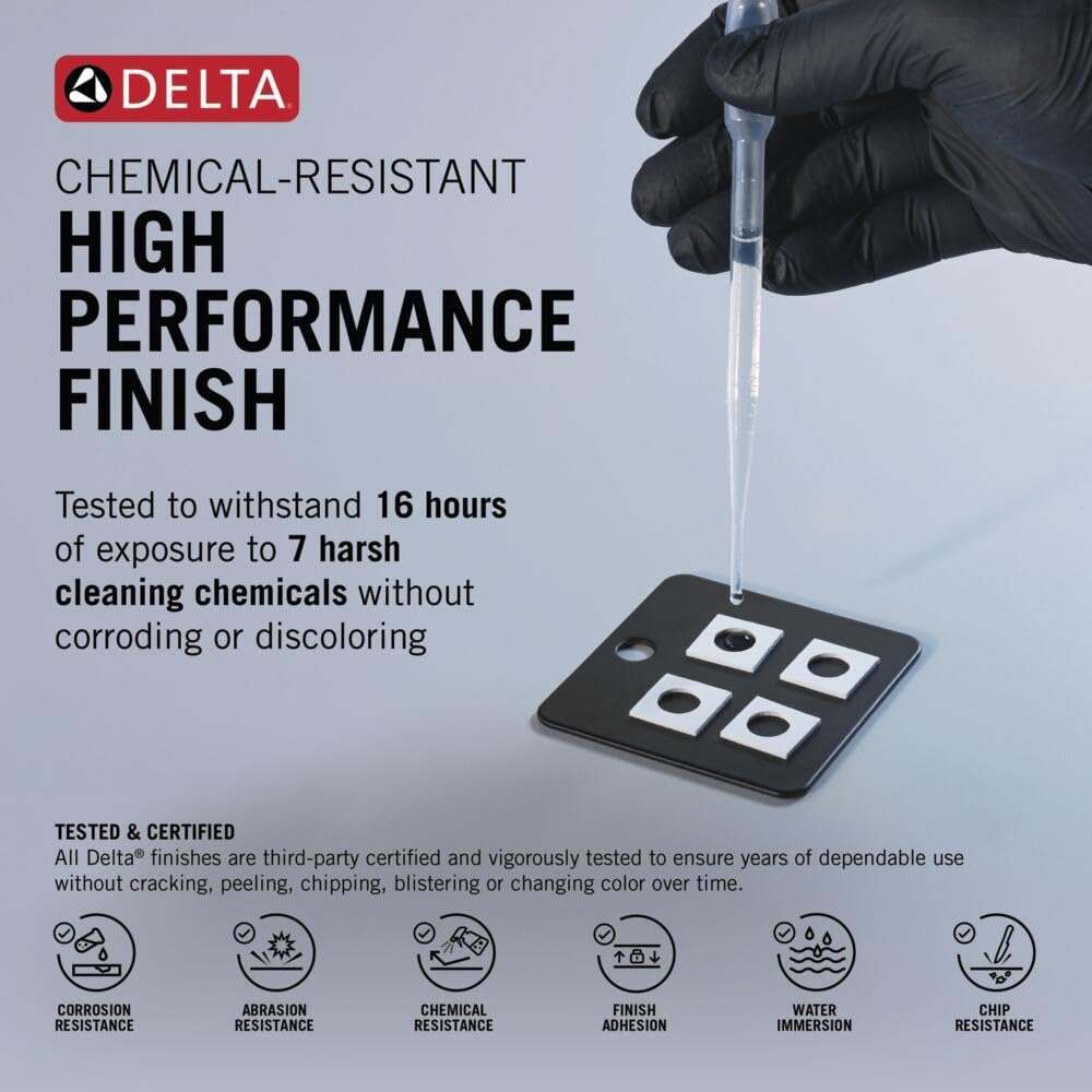 Delta Faucet Arvo Matte Black Bathroom Faucet, Centerset Bathroom Faucet Black, Bathroom Sink Faucet, Drain Assembly Included, Matte Black 25840LF-BL