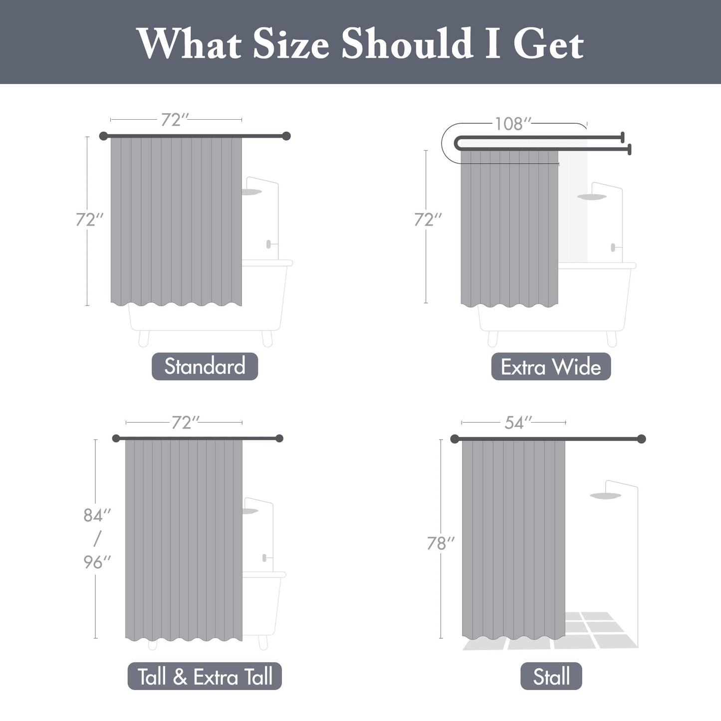 Madison Park Amherst Bathroom Shower Curtain Faux Silk Pieced Striped Modern Microfiber Bath Curtains, 72x84 Inches, Navy