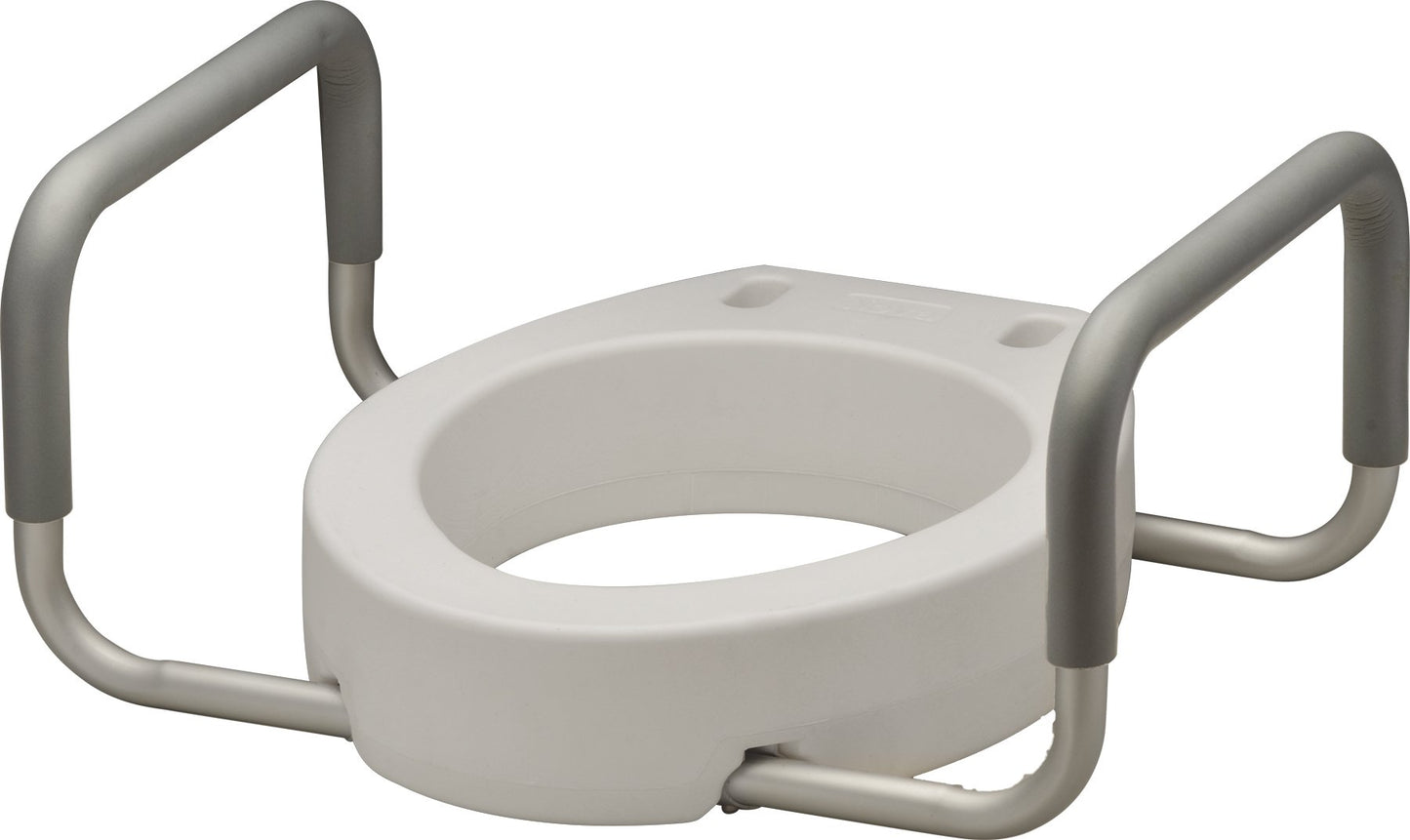 NOVA Medical Products Toilet Seat Riser with Handles, White