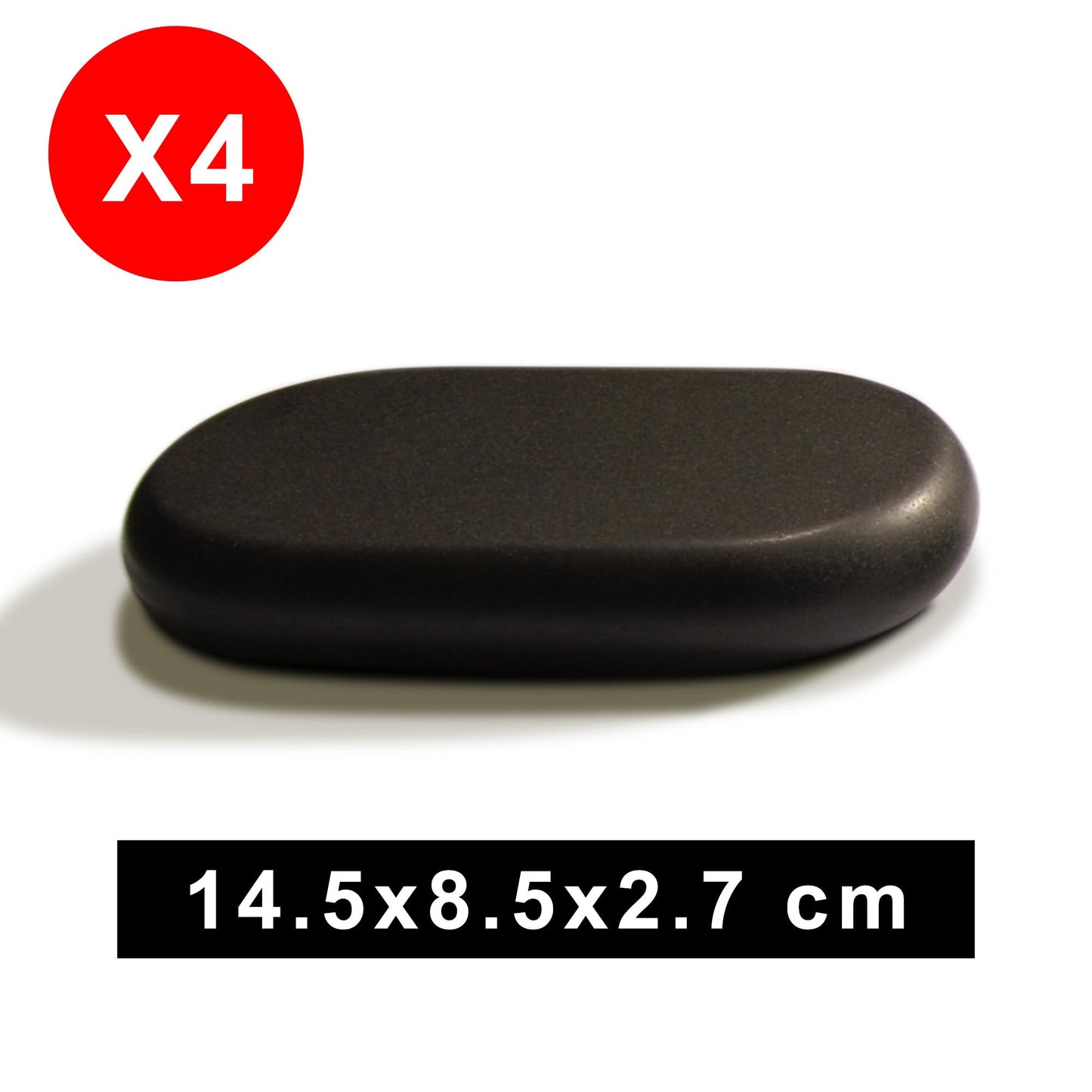 Master Massage 4 Pieces XXL Oversized Super Extra Large Oval Shape Basalt Massage Hot Stone Massage Stone Warm Stone Set-6” x 3.4“x 1.1”-Spa-Beauty-Salon-Massage