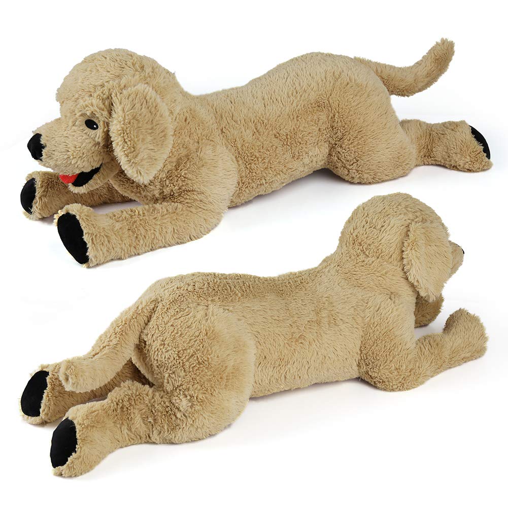 LotFancy 27'' Cuddly Golden Retriever Stuffed Animal, Large Plush Dog Toy, Gifts for Kids, Pets on Birthday Party Favors Thanksgiving Xmas, Beige