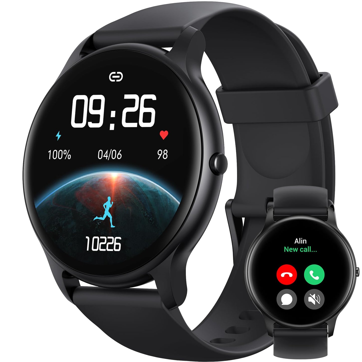 Parsonver Smart Watch for Men Women(Answer/Make Calls), HD Screen Fitness Tracker IP68 Waterproof 100+ Sport Modes, Heart Rate Sleep Monitor, Pedometer, Smartwatch for Android Phones/iPhone Compatible