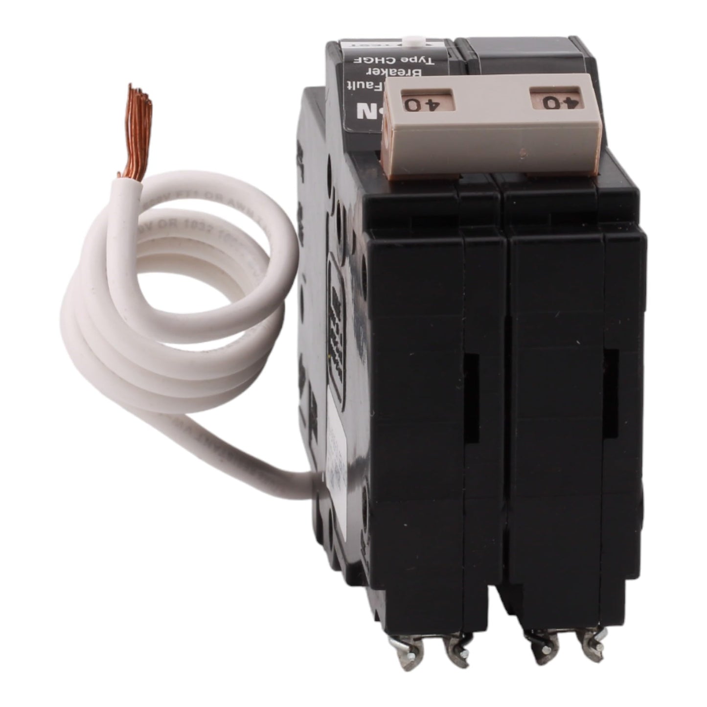 CHN240GF 40 Amp Double Pole GFCI Ground Fault Circuit Breaker, Pigtail Neutral, 240V, 10kAIC, UL Listed (1)