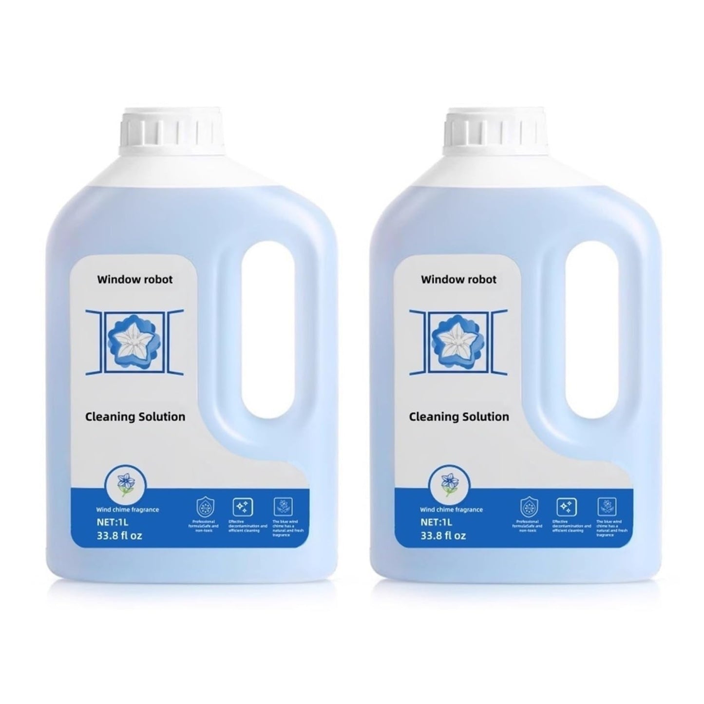 440934 1L Window Cleaner, Cleaning Solution Compatible with ECOVACS Winbot W2 PRO Omni/W2 Omni/W2 PRO/W1 PRO/WINBOT MINI,Glass Cleaner Liquid,Window Cleaning Robot.(2 Bottles)