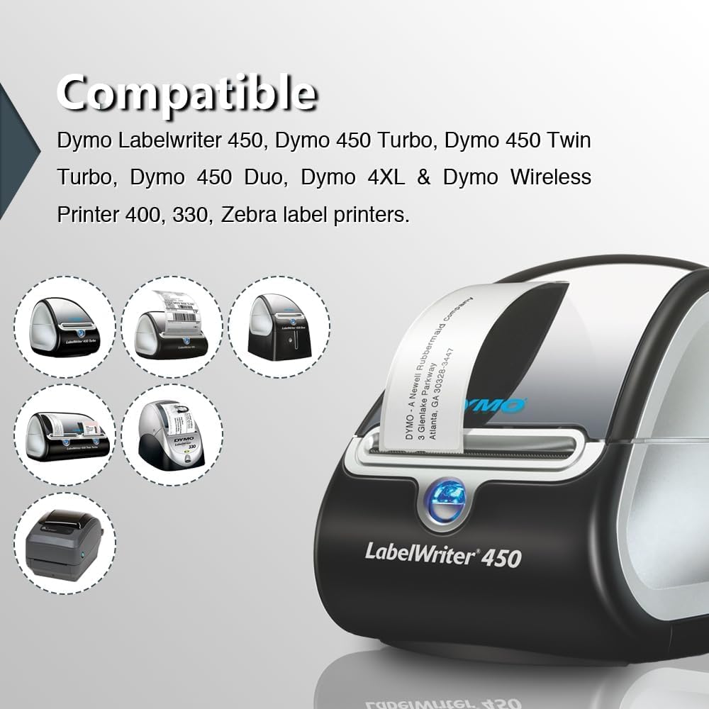 BETCKEY - Compatible DYMO 30336 (1" x 2-1/8") Rerurn Address Labels - Compatible with DYMO Labelwriter 450, 4XL, NOT Fit 550 & 5XL [28 Rolls/14000 Labels]