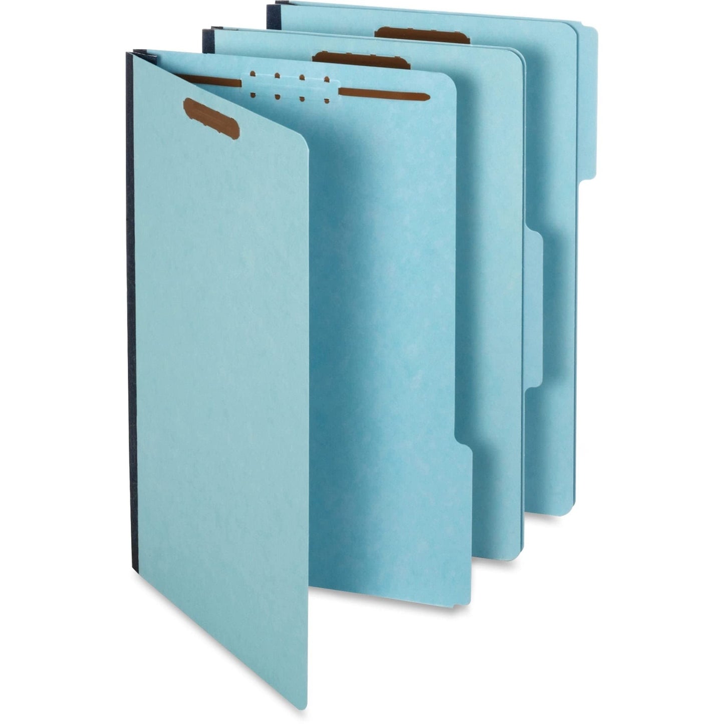 Globe Weis Pendaflex Pressboard Fastener Folders, Legal Size, Light Blue, 1" Expansion, 1/3 Cut, 25/BX (616F21-3BLU)