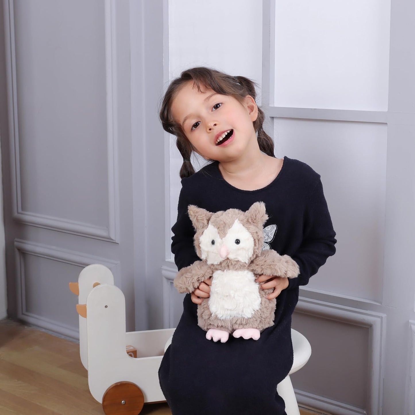 Apricot Lamb Toys Plush Brown Owl Stuffed Animal Soft Cuddly Perfect for Child (Brown Owl, 9.5 Inches)
