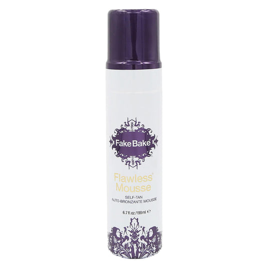 Fake Bake Flawless Self Tanning Mousse Streak-Free, Long-Lasting Natural Glow For All Skin Tones Women & Men - Sunless Tanner Includes Mitt For Easy Application, Black Coconut Scent - 6.7 oz