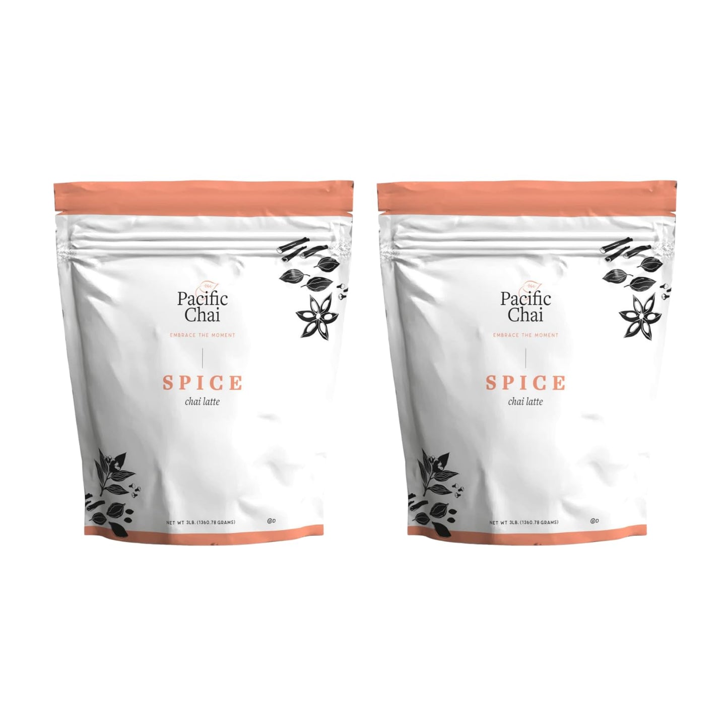 Pacific Chai Spiced Chai Latte Mix, Instant Chai Tea Latte Drink Mix, Gluten Free, Kosher Certified Powder Beverage, Café Style Chai Latte, 3 LB (Pack of 2)