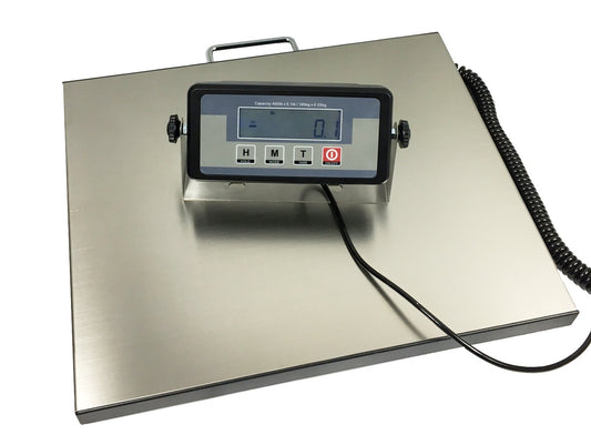 Angel USA 400 Pound Capacity Digital 16.75 X 13.75 Inches Stainless Steel Platform Postal Shipping Scale, for Busniess Office Home Warehouse Package Lugggage