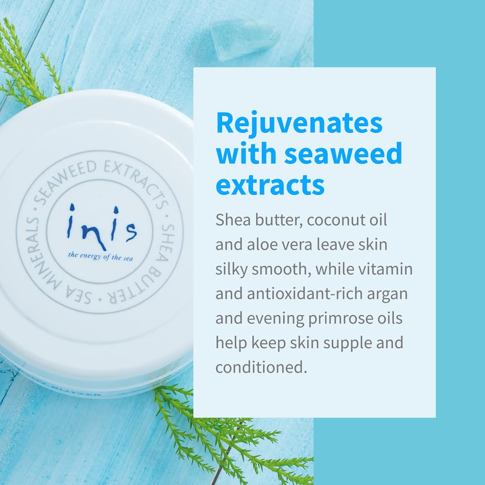 Inis the Energy of the Sea Rejuvenating Body Butter - Body Butter for Women - Body Lotion - Shea Butter - Moisturizer for Dry Skin - Body Butter for Men (10.1 fl oz)