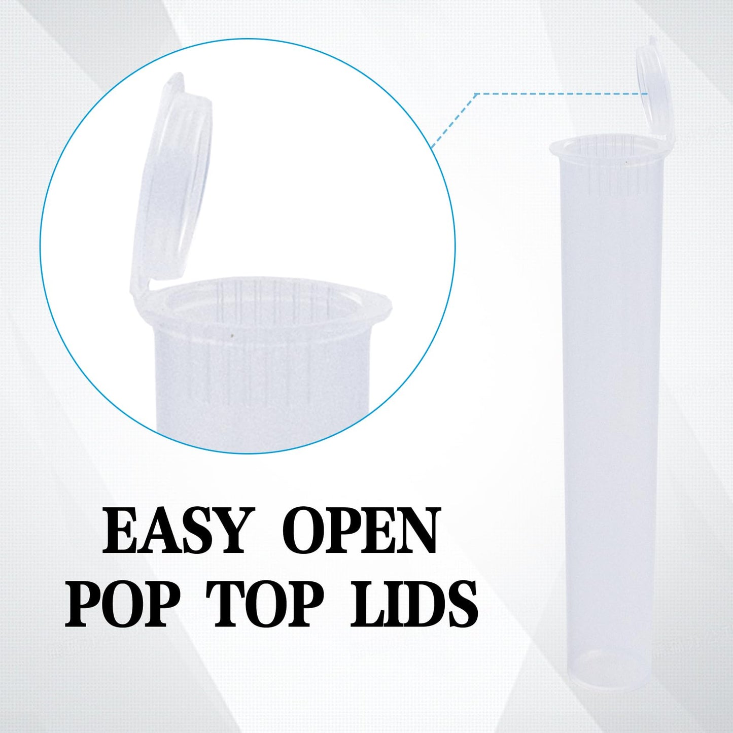 320 Pcs 116mm Clear Plastic Tubes with 11 Sheet Labels Bulk Plastic Tube Sealing Waterproof Airtight Container Smell Proof Containers Pill Vial Empty Holders with Lids