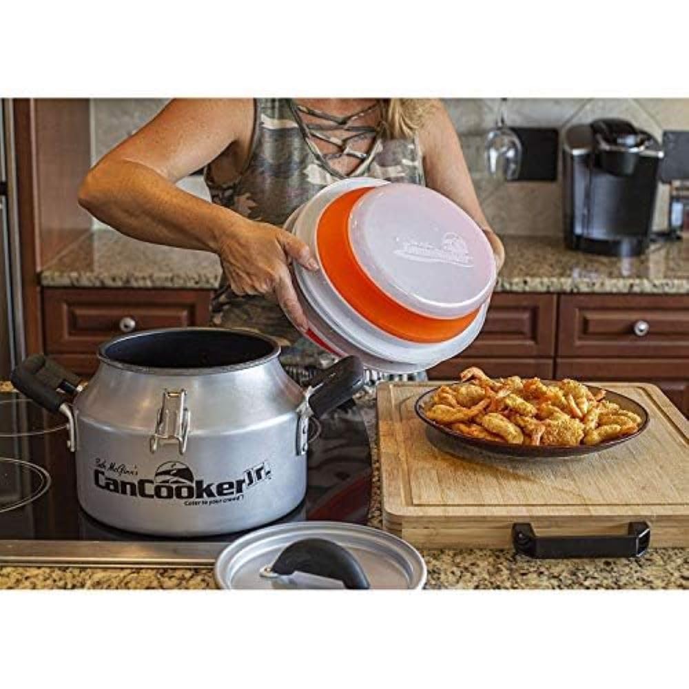 CanCooker Batter Bowl XL: Collapsible, Mess-Free, Dishwasher and Microwave Safe, Chemical-Free in Vibrant Orange