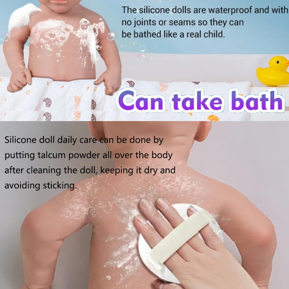 Abenduot 13inch Can Open Mouth Full Body Silicone Baby Doll Realistic Soft Silicone Newborn Girl Dolls Anatomically Correct - Loulou