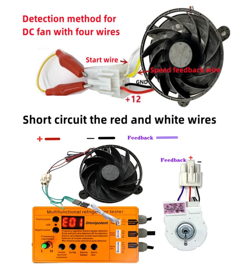 Multifunctional Refrigerator Compressor Tester - Pulse Solenoid & Inverter Compressor Tester - DC Fan Damper Electric Valve Fault Detector