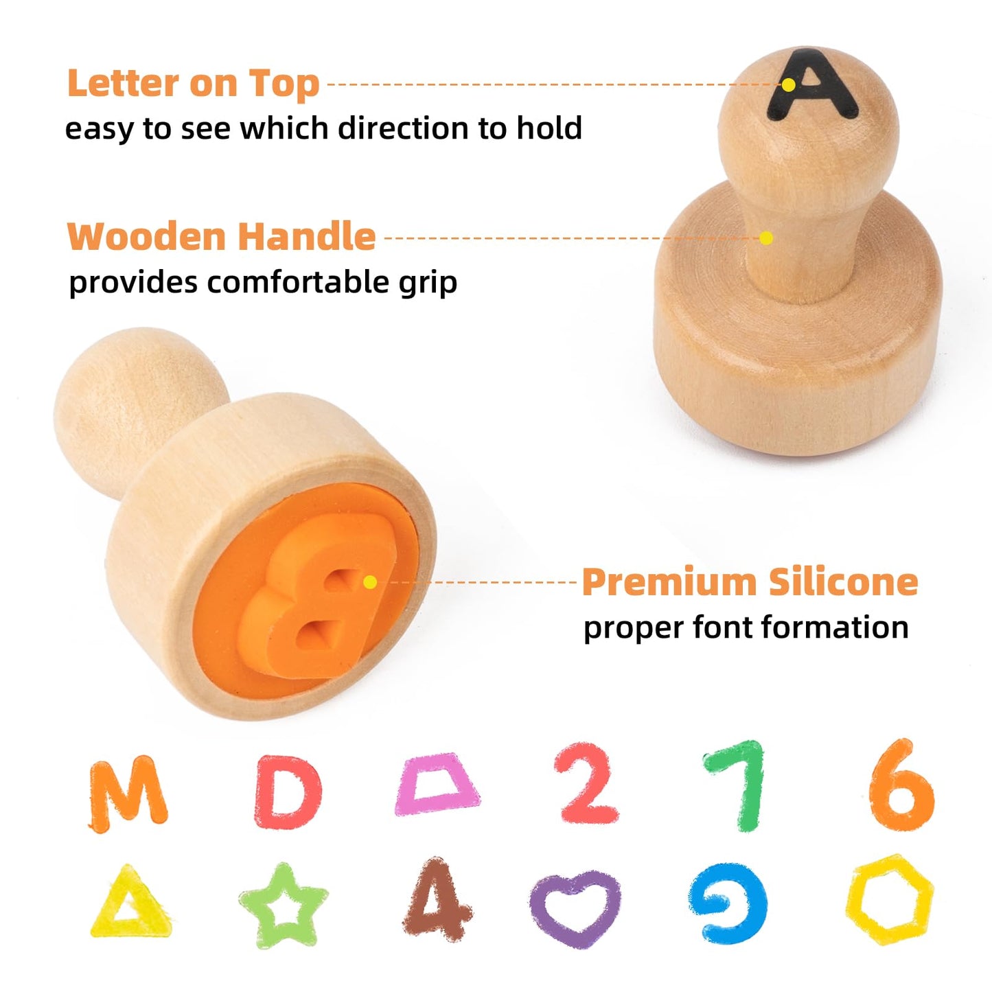 Busy edition Alphabet Number Stamps for Kids