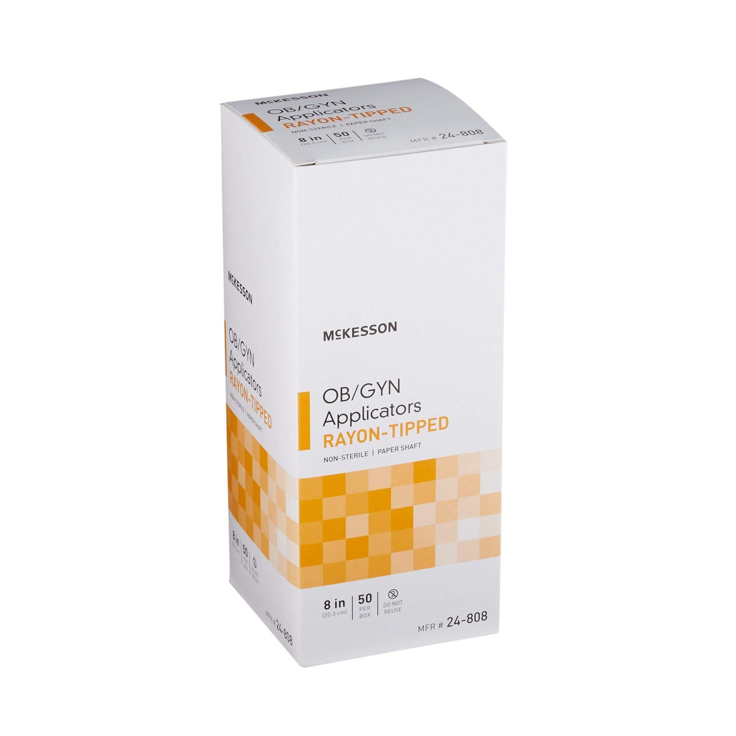 McKesson OB/GYN Applicators Rayon Tipped, Non-Sterile, 8 in, 50 Count, 10 Packs, 500 Total