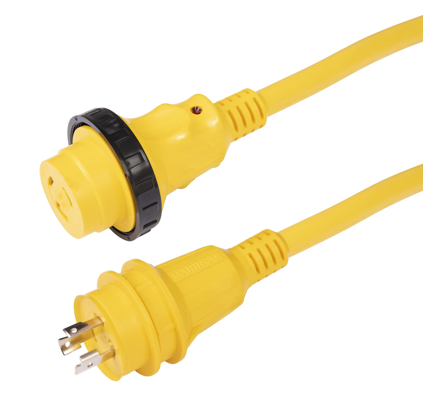 Marinco 199116 Cordset, 30A 125V, 12', Yellow