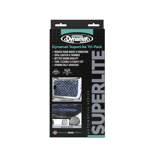 Dynamat 10612 18" x 32" Self-Adhesive Sound Deadener with Superlite Tri-Pack, (Set of 3),Blue – Made in USA