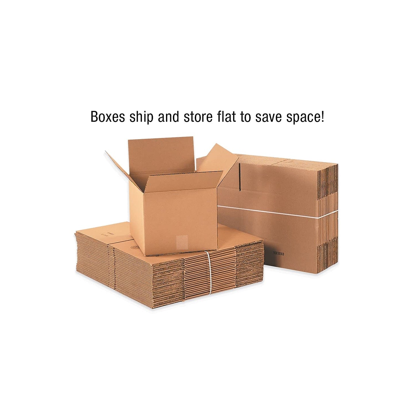 Aviditi 10212SSFOL Self-Seal Side Loading Corrugated Cardboard Box 10 7/8" L x 2" W x 12 1/4" H, White, For Shipping, Packing and Moving (Pack of 25)