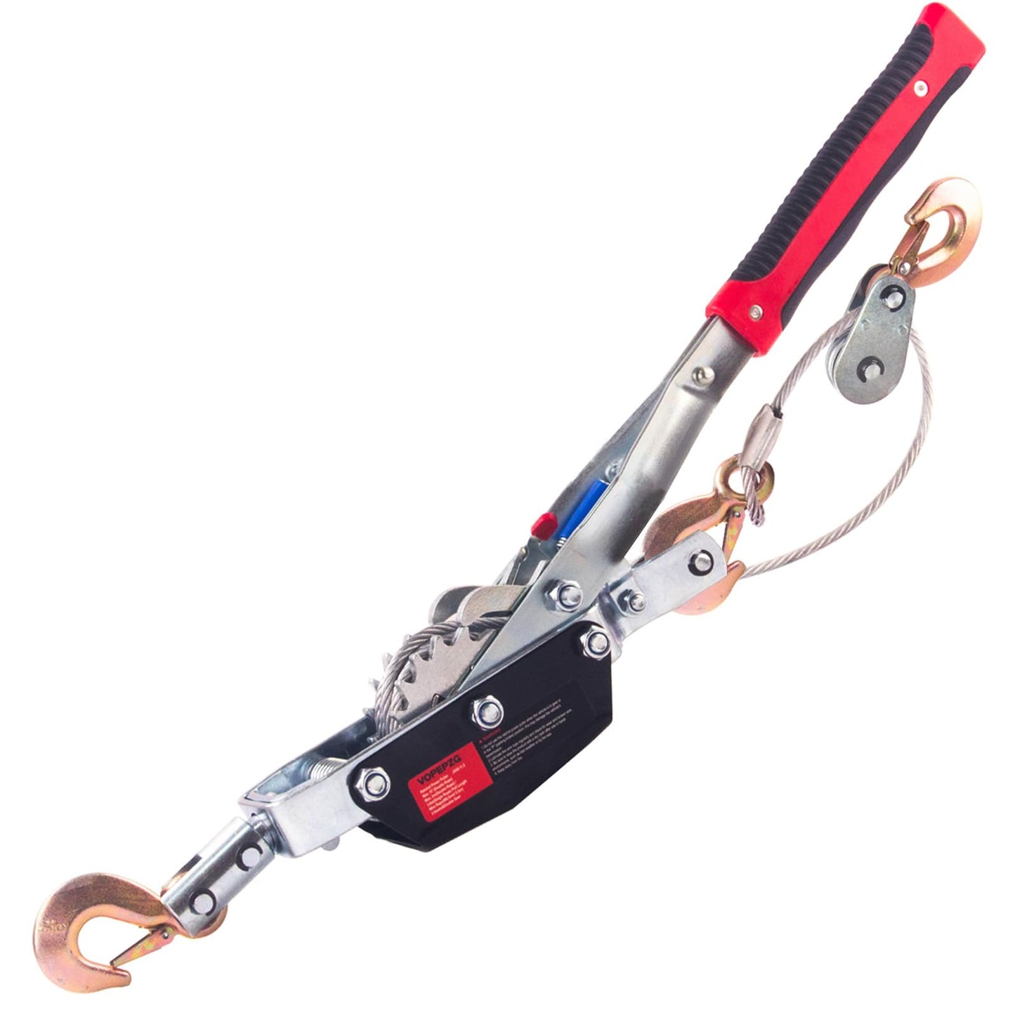 VOPEPZG Come Along Winch,5 Ton Capacity with 11.5FT Steel Cable,Heavy Duty Come Along Tool with Dual Gears,3 Hooks,Hand Winch Tool for Road Vehicle Recovery and Pulling Tree,Fence Stretcher,Frame