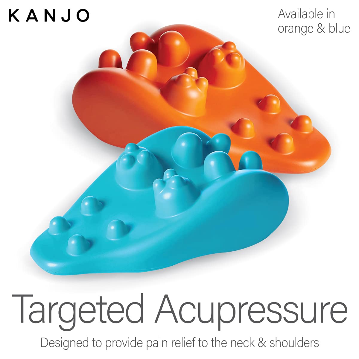 Kanjo Acupressure Neck Pain Relief Cushion | Cervical Traction Device & Acupressure Cushion for Muscle Tension & Relaxation | Helps Relieve Neck & Shoulder Pain | FSA & HSA Eligible | Blue
