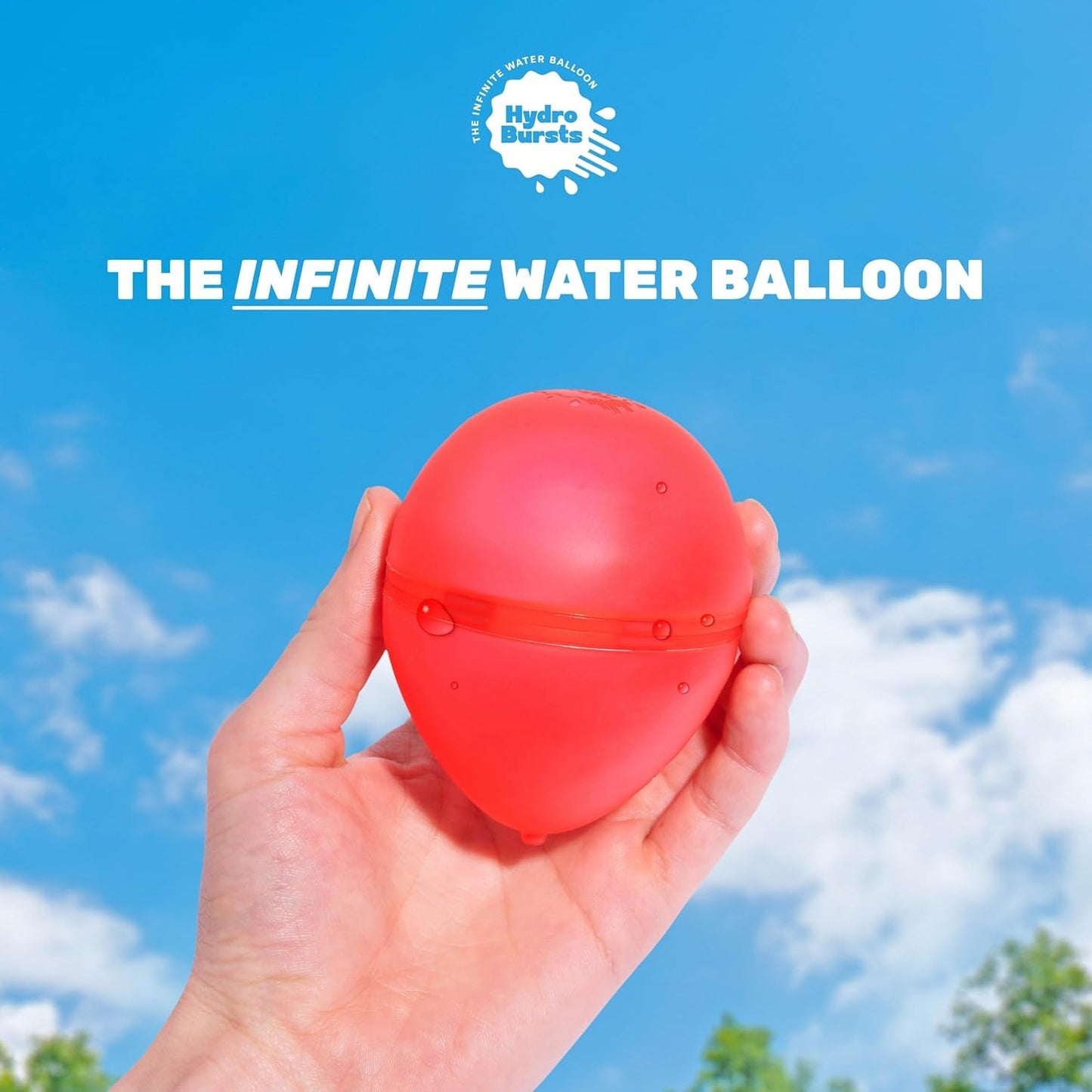 Hydroburst 6-pack Reusable Water Balloons by Relatable, For The Pool, Beach Toys And Outdoor Play Toys, Includes 6 Refillable Balloons
