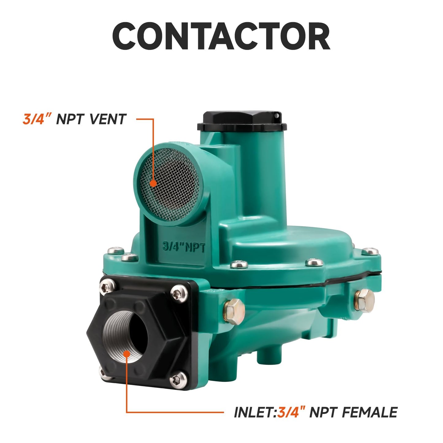 Roastove LP-Gas Equipment R622-DFF 2nd Stage Regulator, 9-13" W.C Spring, 3/4" x 3/4" NPT