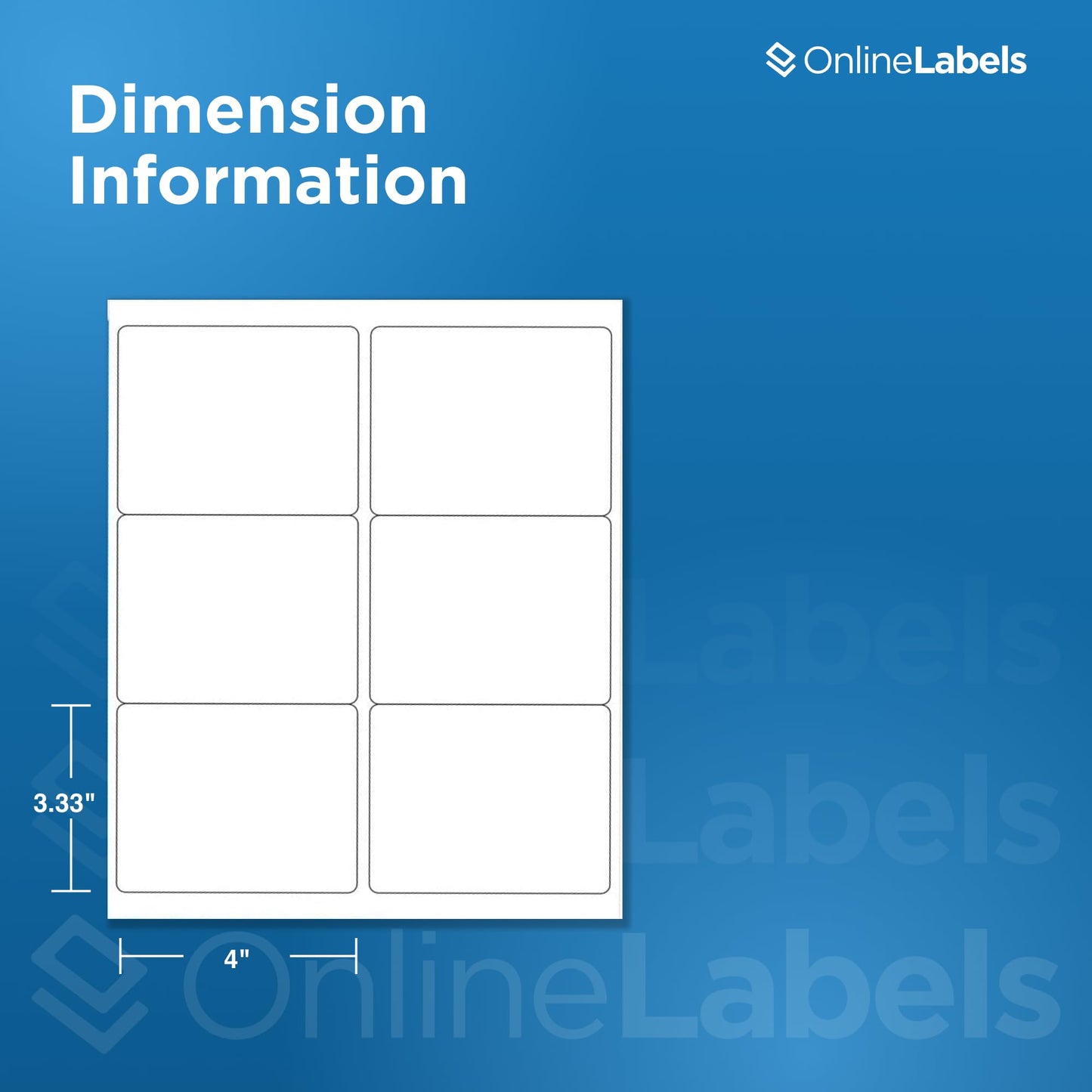 4 x 3.33 Rectangle Shipping Labels - Permanent, White Matte - Wine, Pallet Labels - 6-Up - Pack of 1,500 Labels, 250 Sheets - Inkjet/Laser Printers - Online Labels