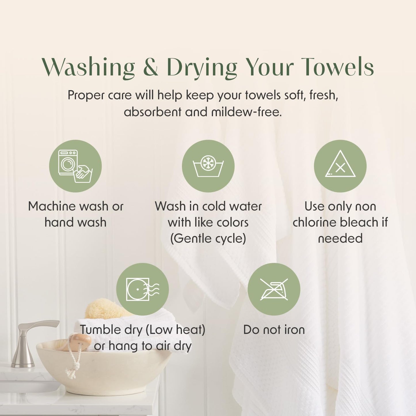 Springtree Home Blue Bath Towels Set of 6 | Classic Hotel Bath Towels | 100% Combed Cotton | Absorbent Quick-Dry Towels for Bathroom | Oeko-TEX® Standard 100 Cotton | Cynewski Collection - Blue Fog