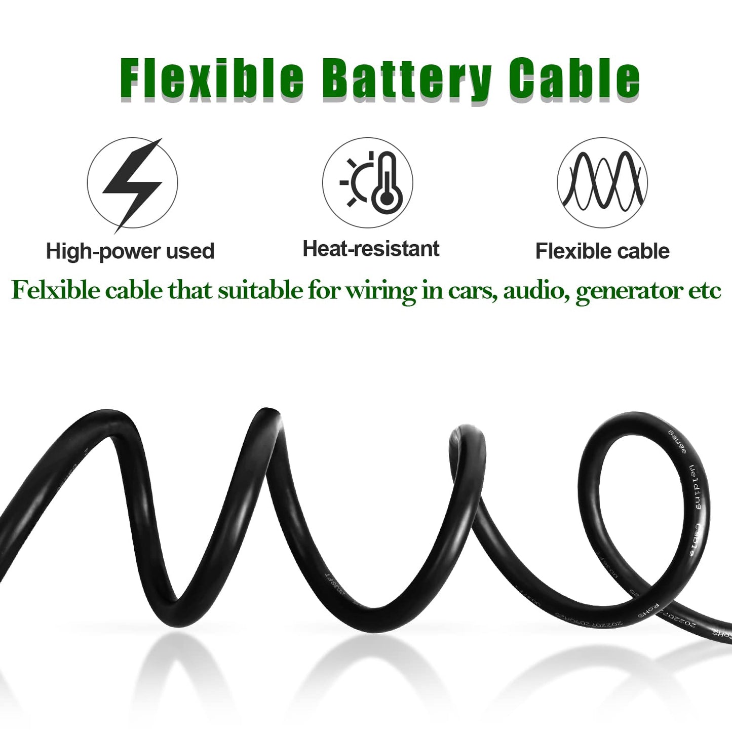 Kimbluth 2 Gauge Battery Cable Copper Wire, 10FT Red+10FT Black 2 AWG Welding Cable Standard USA OFC Wire for Automotive, Battery, Solar, Marine and Generator